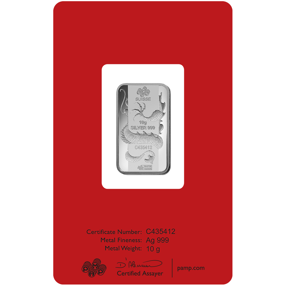 Lunar Dragon Silver Minted Bar - 10g
