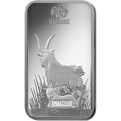 Lunar Goat Silver Minted Bar - 10g