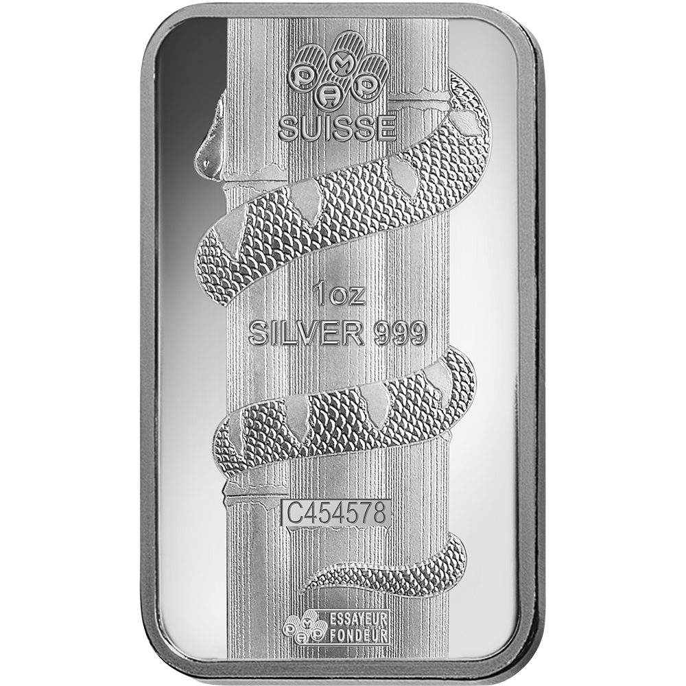 Lunar Snake Silver Minted Bar - 1oz