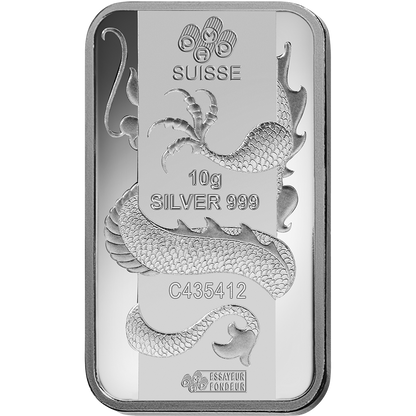 Lunar Dragon Silver Minted Bar - 10g