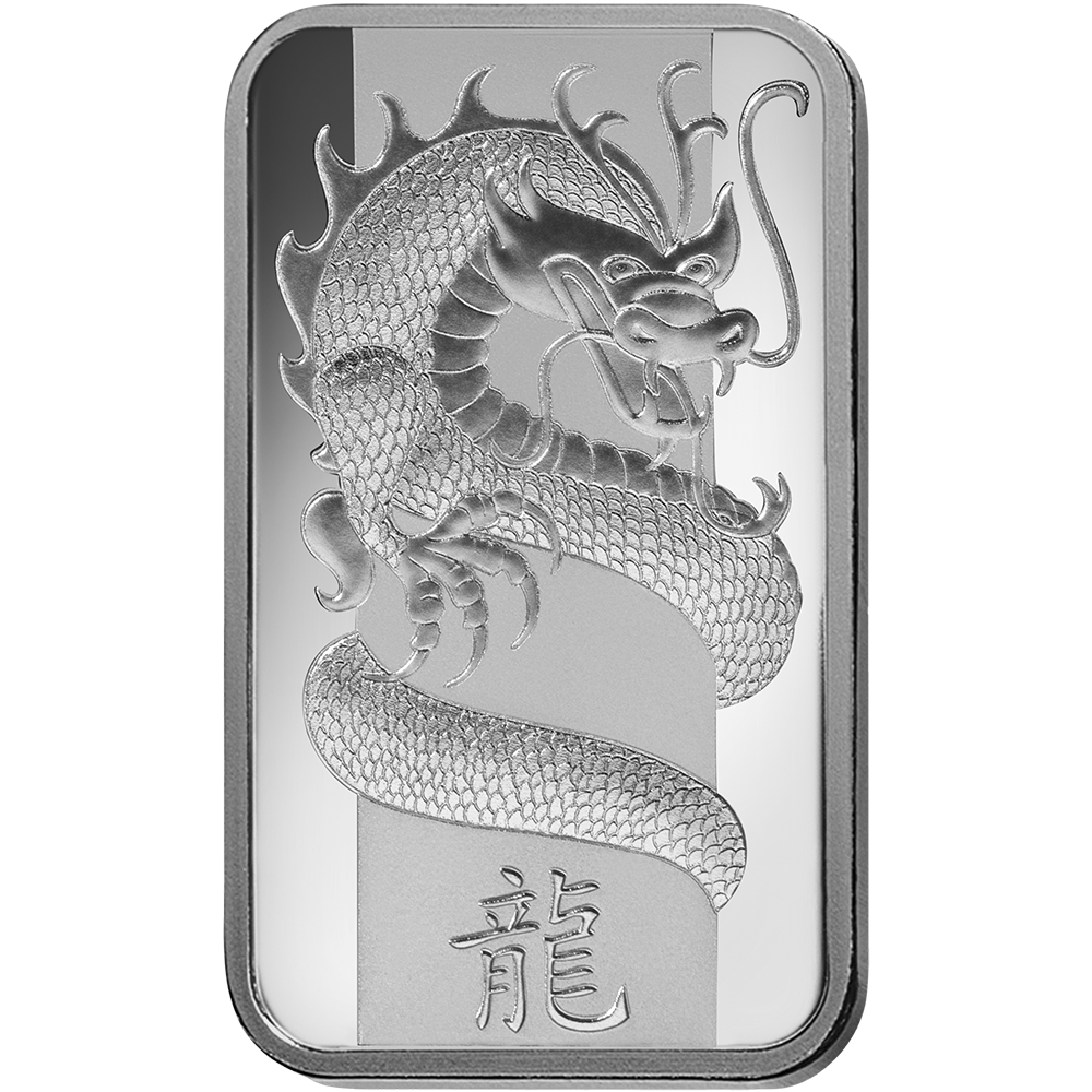 Lunar Dragon Silver Minted Bar - 1oz