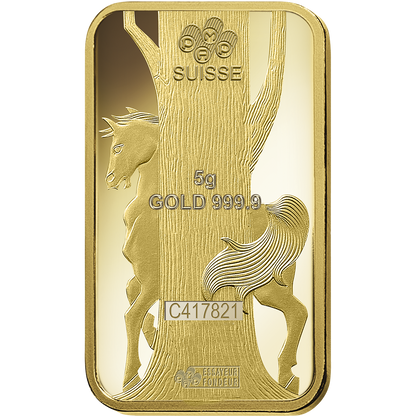 Lunar Horse Gold Minted Bar - 5g