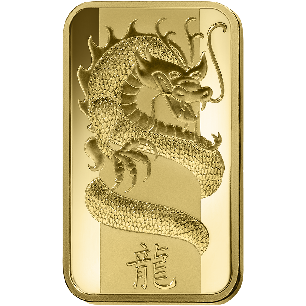 Lunar Dragon Gold Minted Bar- 5g