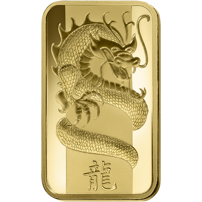 Lunar Dragon Gold Minted Bar- 5g