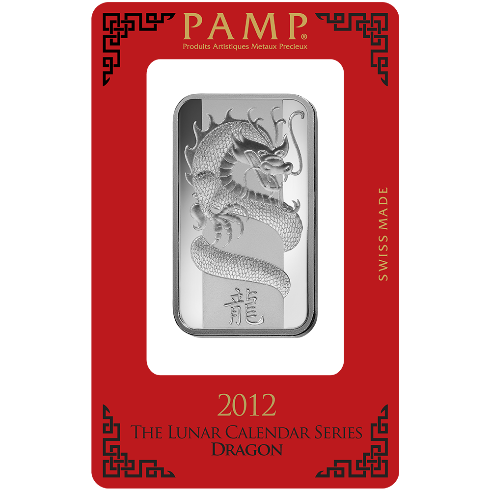 Lunar Dragon Silver Minted Bar - 1oz