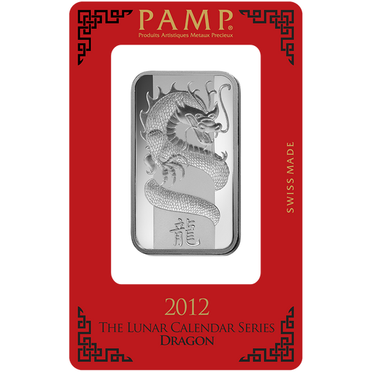 Lunar Dragon Silver Minted Bar - 1oz