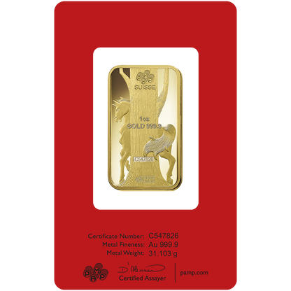 Lunar Horse Gold Minted Bar - 1oz